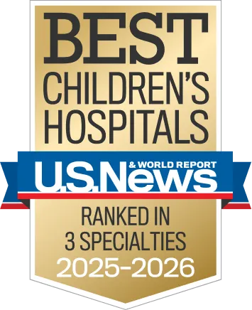 Badge Children's Hospital Specialty Ranked 3 Specialties-2025-26