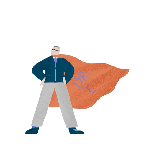 Animated graphic of Dr. Eskandar