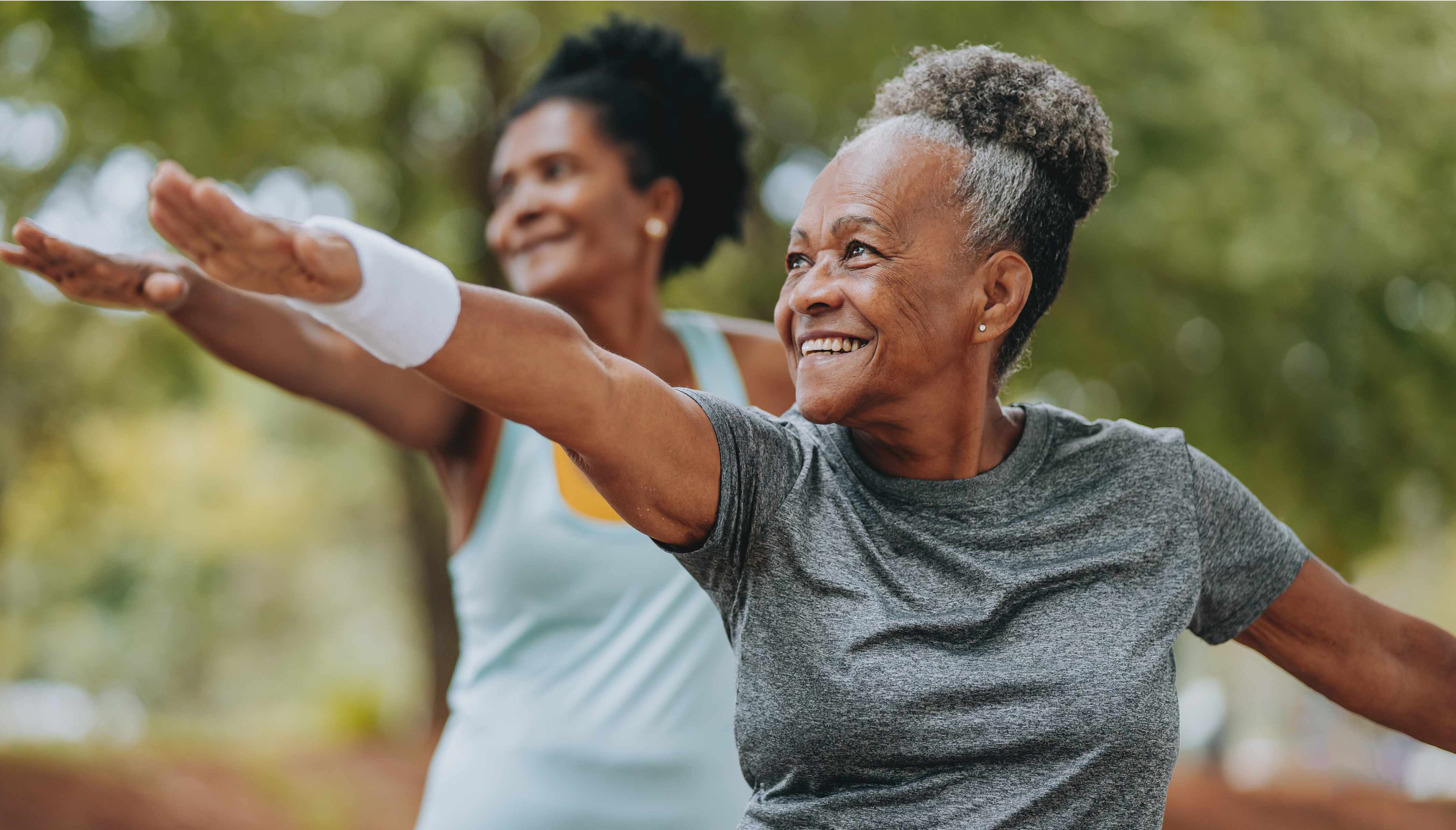 Elderly women exercising