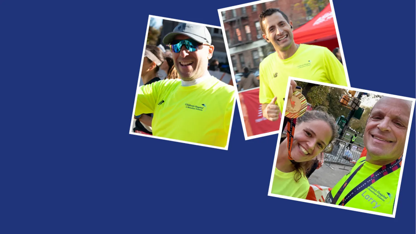 A Banner showing people participating in a marathon