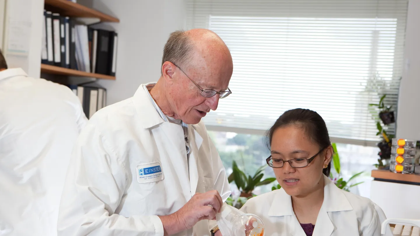 Vern Schramm in Lab