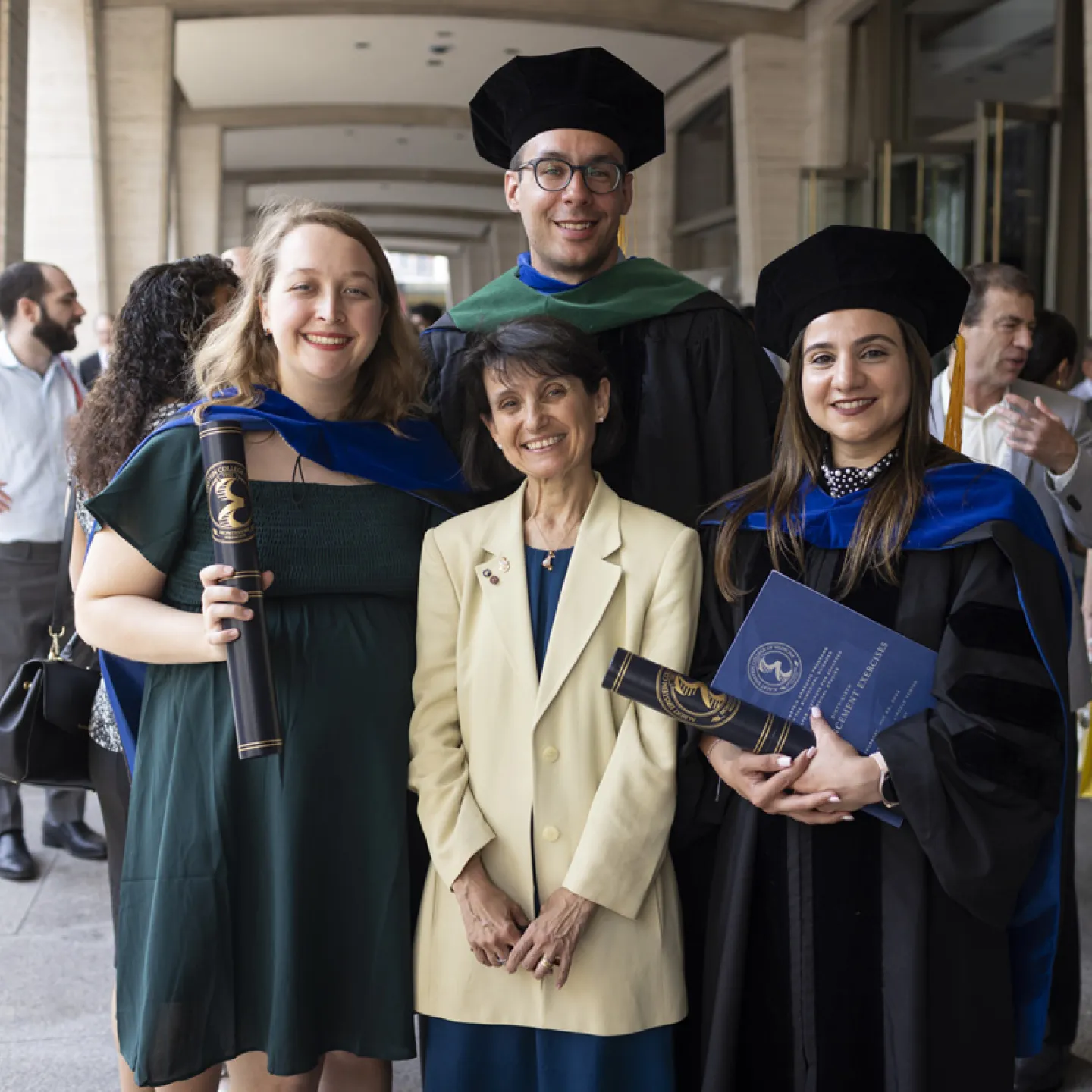 Dr. Ana Maria Cuervo with graduates