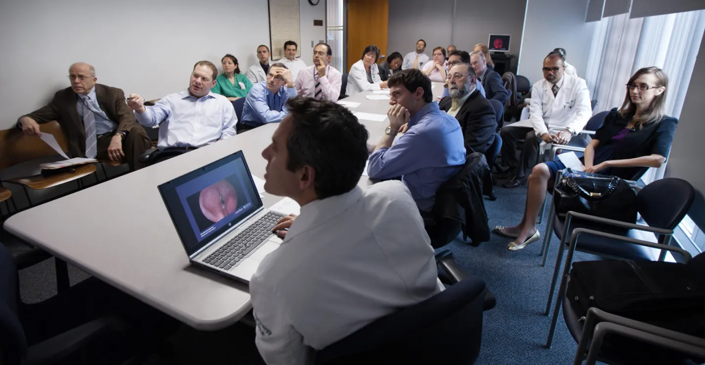 Montefiore Einstein staff engaging in a meeting.