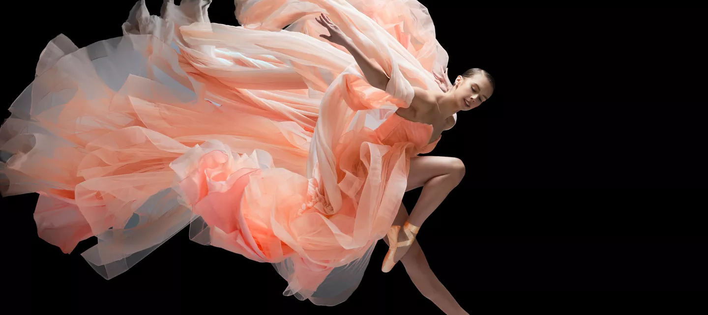 Chiara dancing in a ballet dress