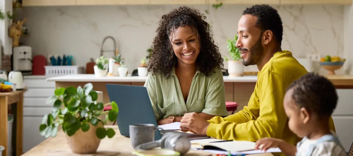 Pharmacy Division - family of 3 at the kitchen table