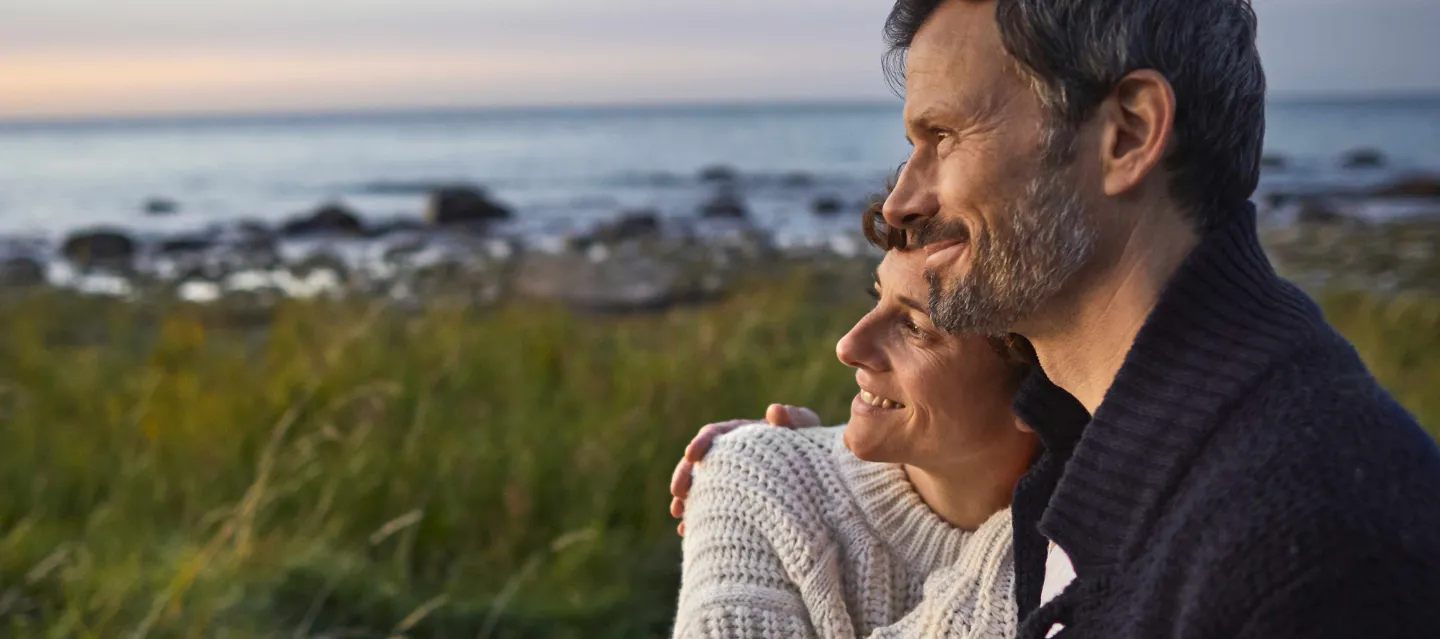 Couple enjoying a day at the coast