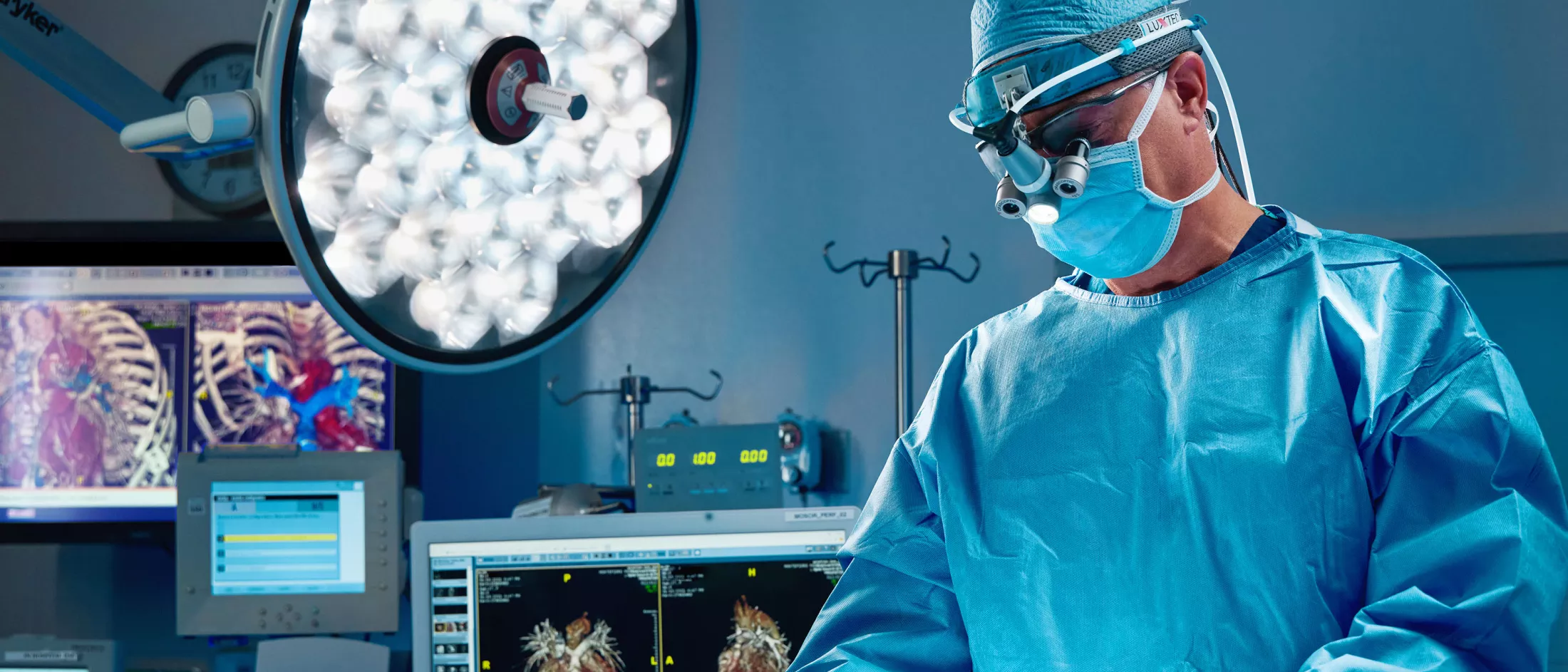 A surgeon in the operating room