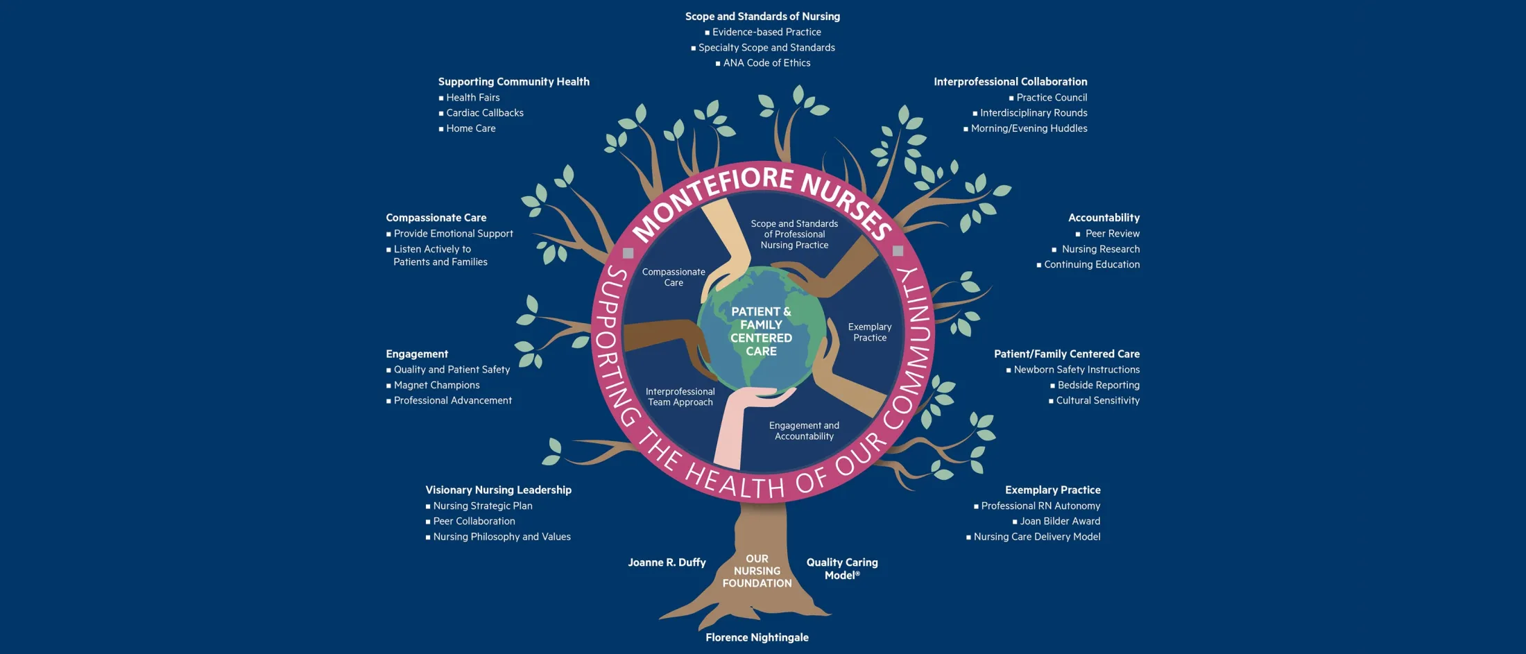 Infographic of patient & family centered care