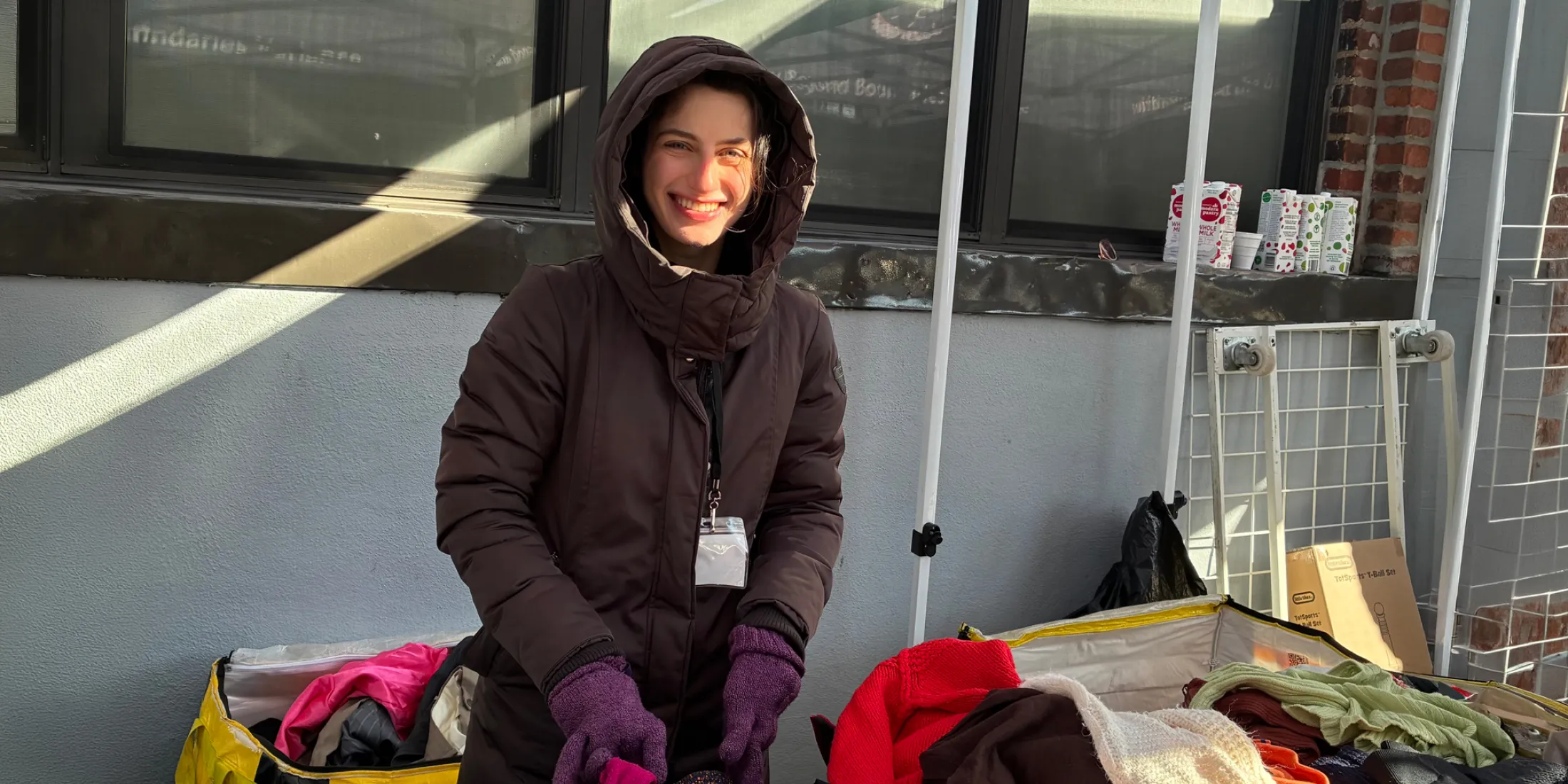 Fourth-year medical student Hannah Rosenthal was among several Einstein students, faculty, and staff members who signed up for Immanuel Cares’ event