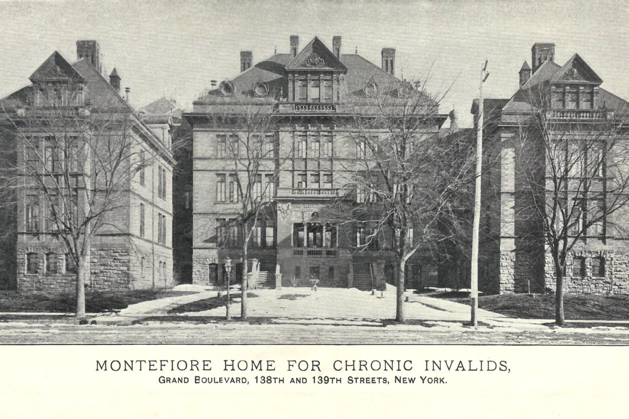 An early photo of Montefiore Home for Chronic Invalids