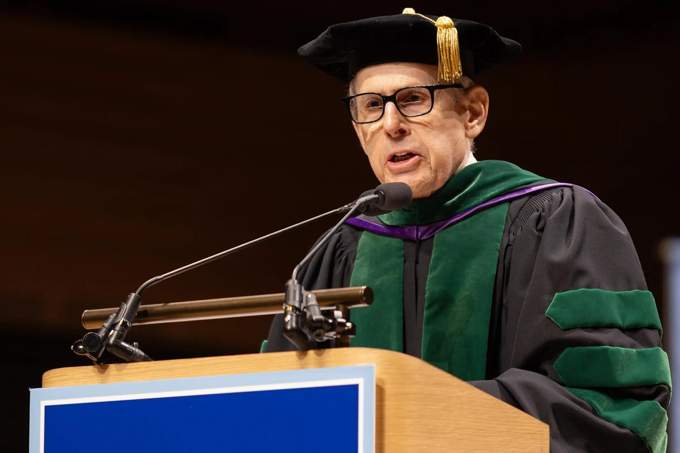 Barry Coller, M.D., delivers the keynote address