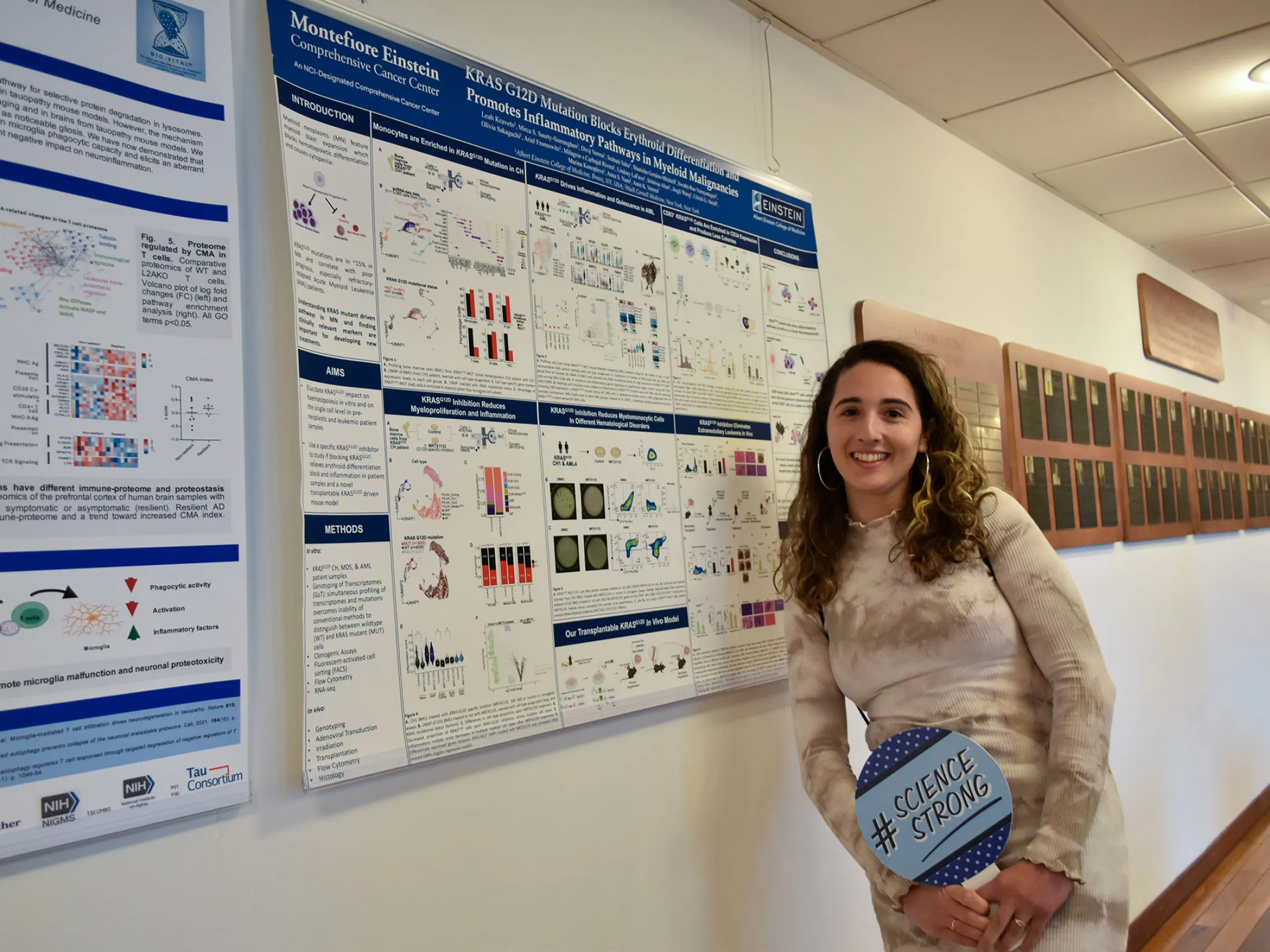 Leah Kravets with her winning poster