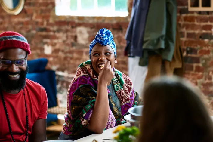 BOLD brothers and sisters gather in a peer community group.