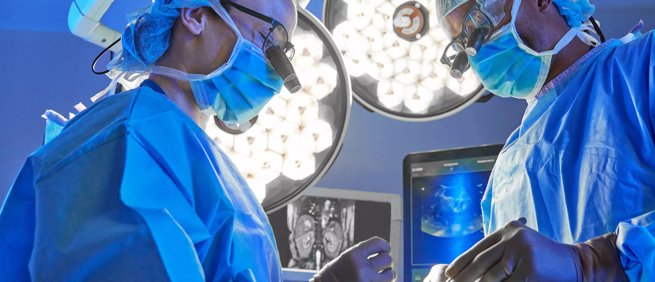 Surgeons in operation.