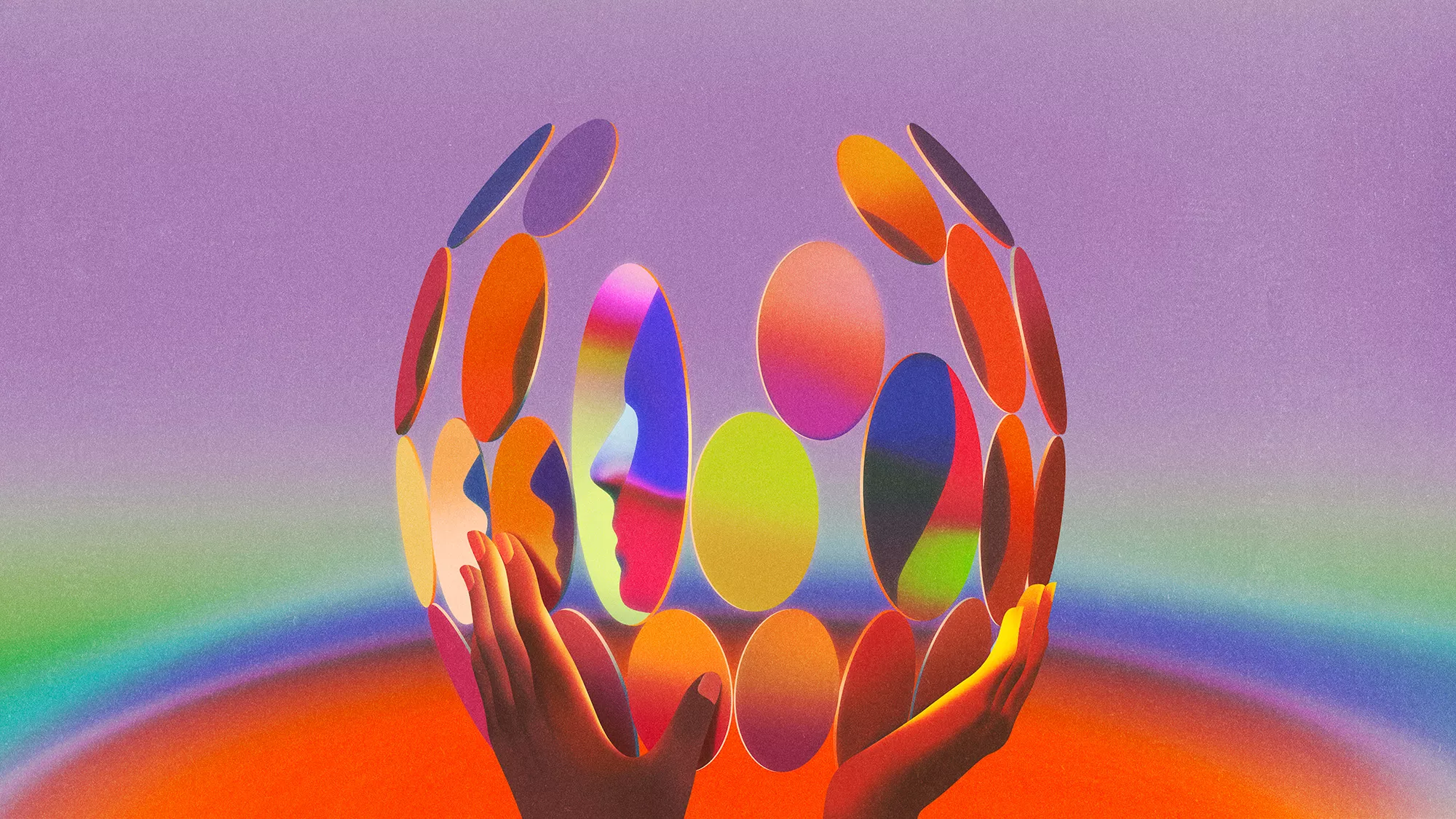 Illustration of hands holding a sphere