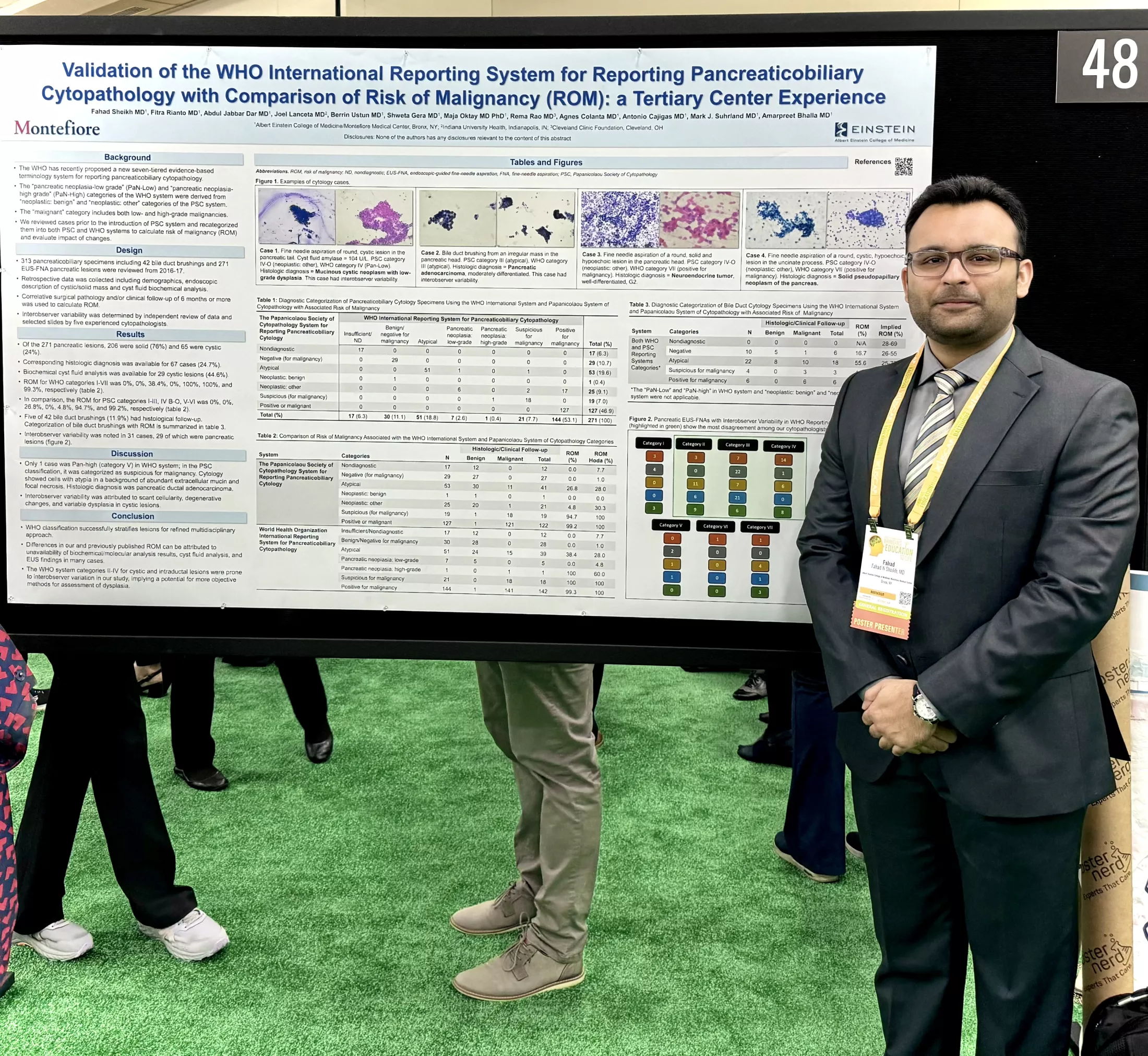 Fahad Sheikh presenting his poster at USCAP 2024