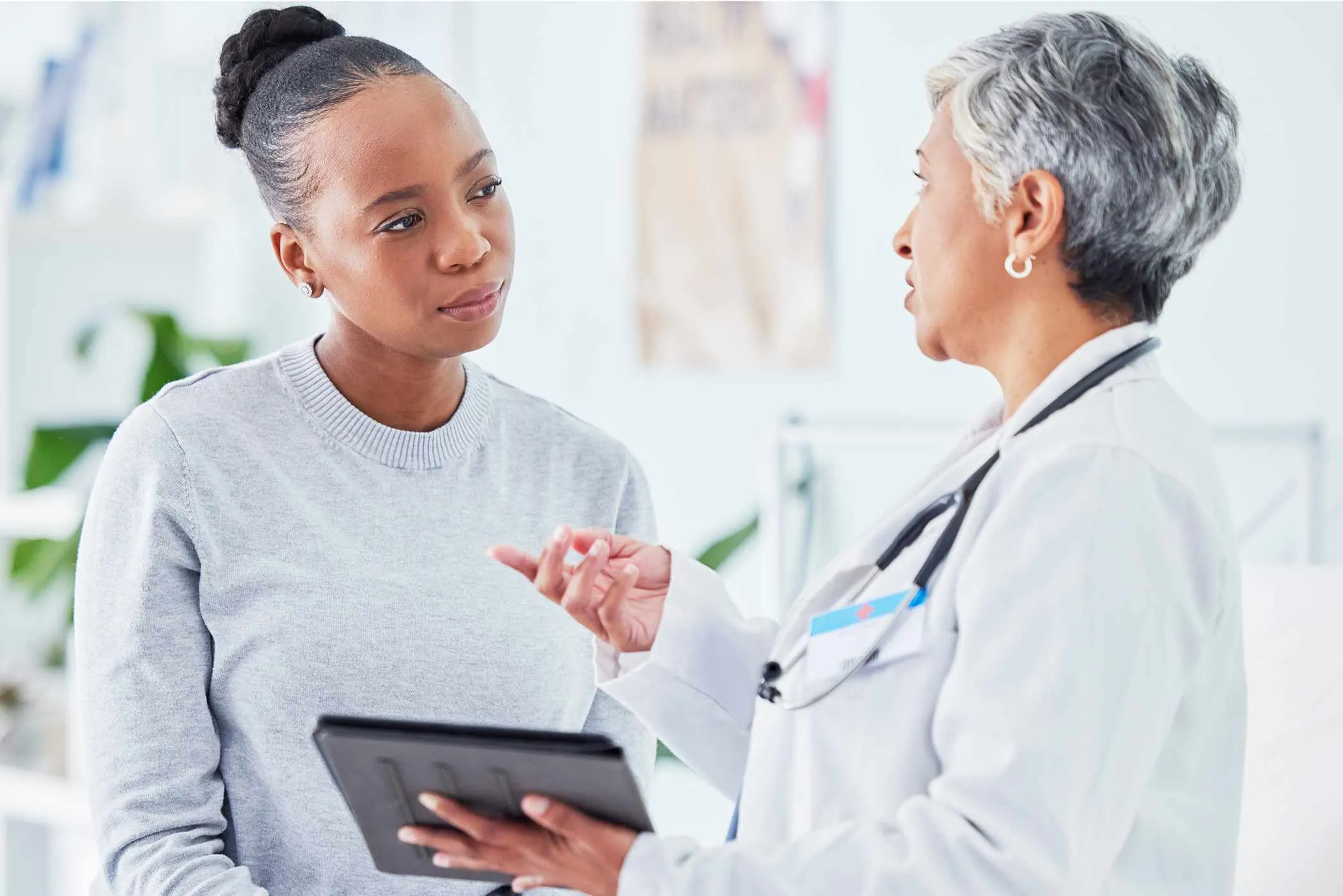 Doctor speaking with patient