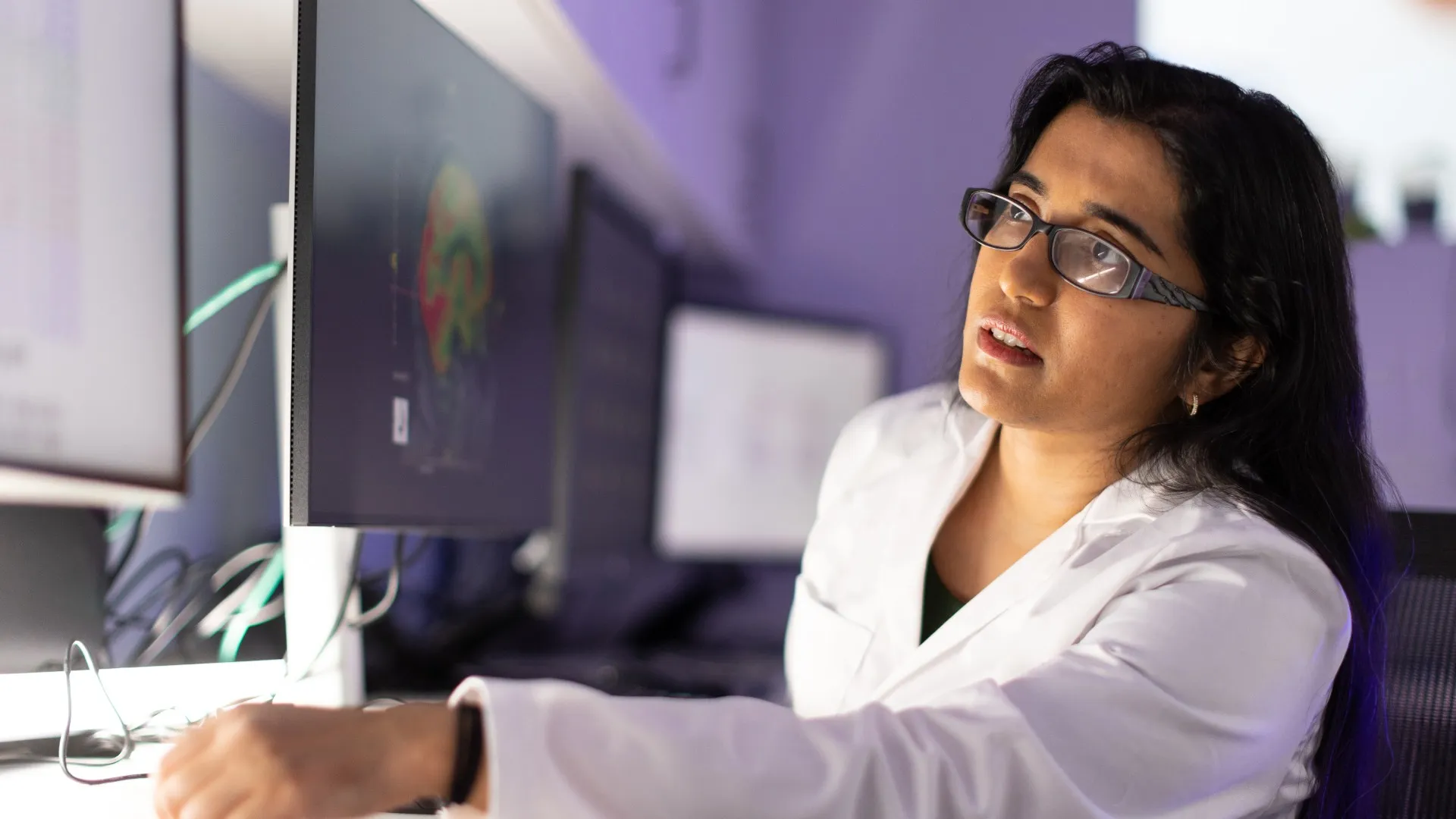 Doctor looking at screen