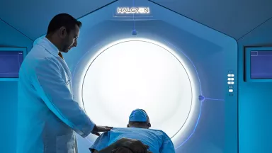 Patient undergoing MRI scan