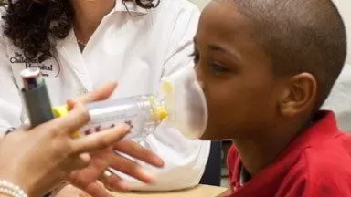 Child being gently tested for allergies