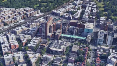 Aerial view of Montefiore Einstein campus