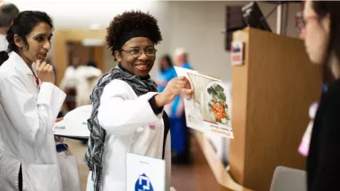 Montefiore Einstein colorectal cancer screening staff smiling assisting patients