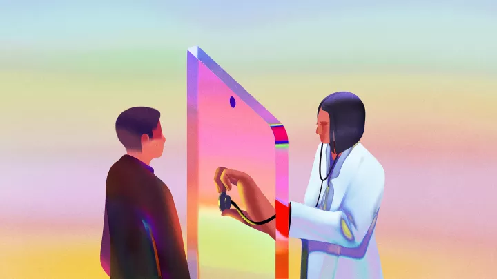 Illustration of a doctor visit