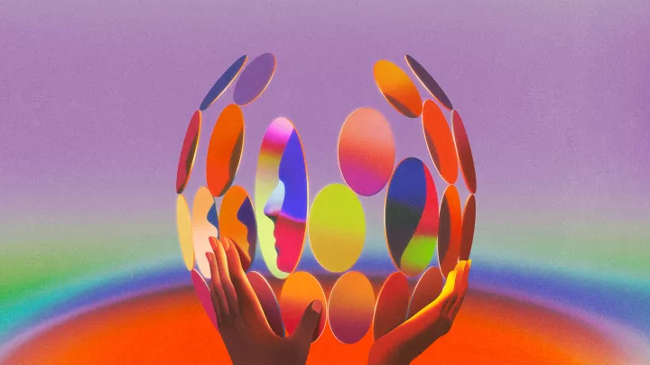 Illustration of hands holding a sphere