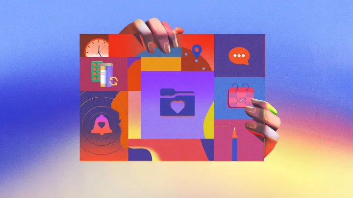 An illustration depicting hospital care