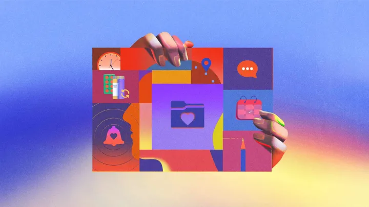 Ilustración de unas manos sosteniendo MyChart