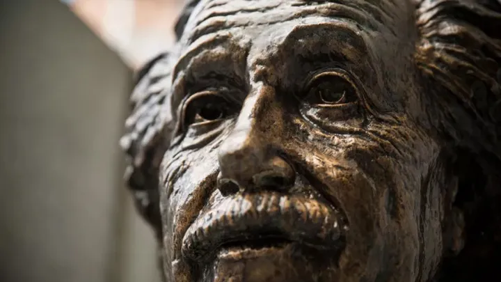A statue of Albert Einstein stands prominently on the Einstein campus.