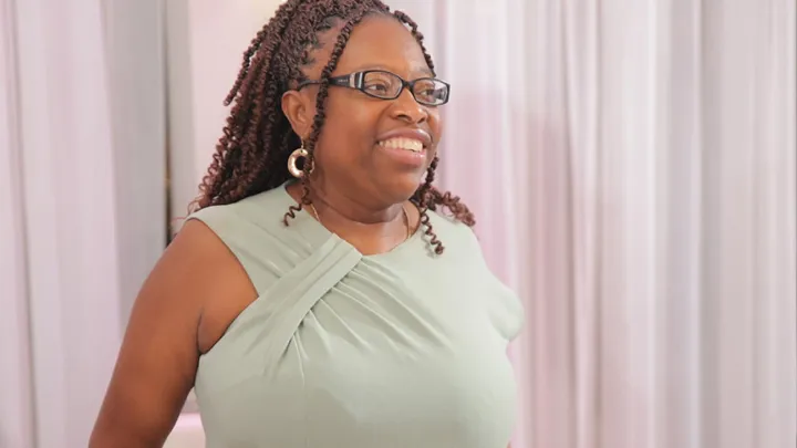 Woman nurse smiling for the camera