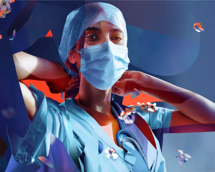 An illustration of a nurse