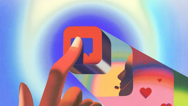 An illustration of a finger pressing a button