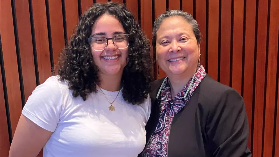 Yuliana Dominguez Paez, MS2, and Elizabeth Lee-Rey, M.D.