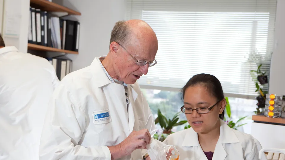 Vern Schramm in Lab