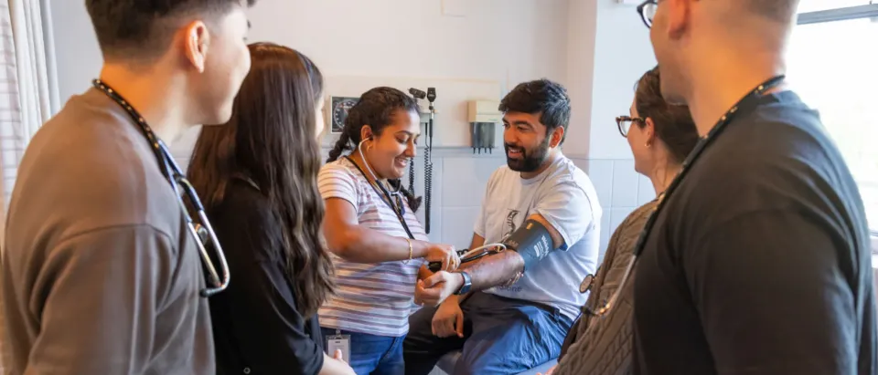 Small team of doctors