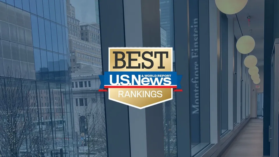 Montefiore Einstein Orthopedic Surgery Interior with US News Rankings badge